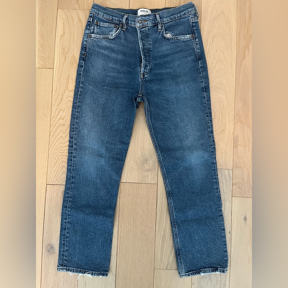 Agolde Women's Straight Leg Jeans - Dark Blue